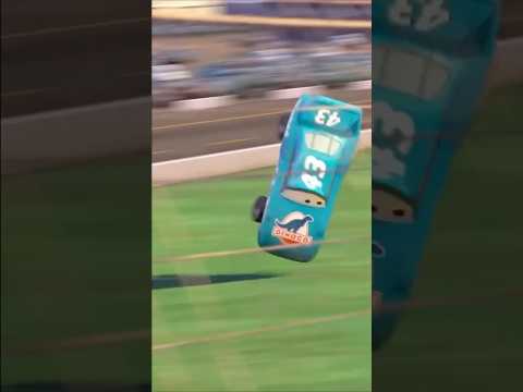 The King's Big Crash #disneycars #pixarcars #pistoncup