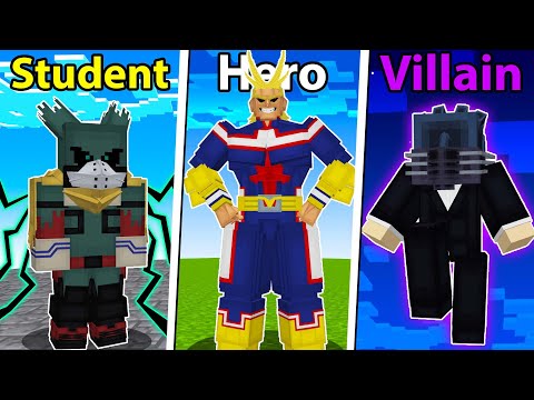 Choose Your Random Hero OR Villain Quirk In Minecraft, Then Battle