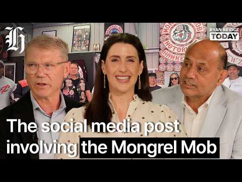 Thumbnail for 'Cuddling up to the gangs': The social media post involving the Mongrel Mob | Ryan Bridge TODAY