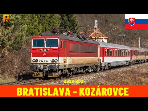 Cab Ride Bratislava - Kozárovce (ZSSK, Slovakia) train driver's view 4K