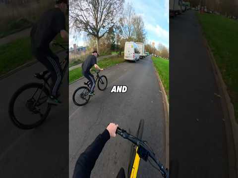 E-Bike VS Normal Bike!🔋 #shorts #bike #challenge #viral #reels