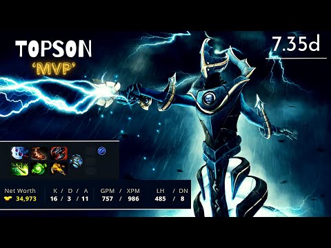 [ TOPSON ] MID RAZOR | MVP Performance | Dota 2 Pro Gameplay | 7.35D