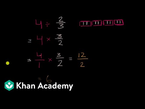 Dividing a whole number by a fraction (video) | Khan Academy