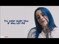 Billie Eilish - when the party's over ( Lyrics Video )