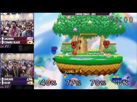 SnS 4 - Shears & B33f Vs. Combo Blaze & ZackerZ SSB64 Losers Finals - Smash 64