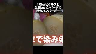 巨大すぎるハンバーガーに世界一巨大なピクルをのせたらうますぎた！