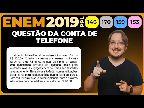ENEM 2019 || Proporção || A conta de telefone de uma loja foi, nesse mês, de R$ 200,00. O valor da