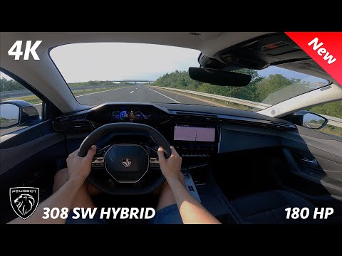 Peugeot 308 SW 2022 - POV Test drive in 4K | 1.6 PureTech 180 HP HYBRID, Consumption