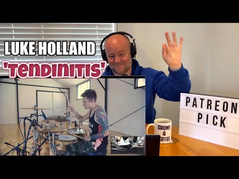 Drum Teacher Reacts: LUKE HOLLAND - Jason Richardson - 'Tendinitis' Drum Playthrough | (2020)