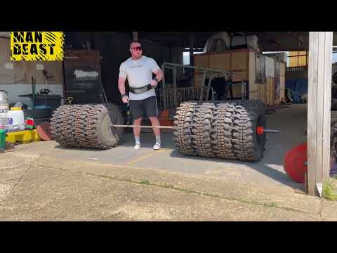 550kg and 500kg hummer deadlift UKS Adam Bishop 😱😱😱😱😱💪