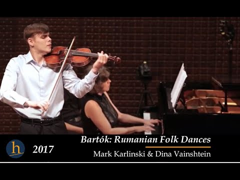 Bartók: Rumanian Folk Dances, Sz. 56 | Mark Karlinski, violin; Dina Vainshtein, piano