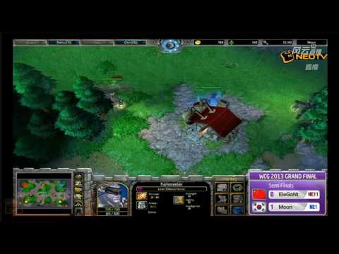 【Moon vs EleGaNt 2EI】WCG2013世界总决赛魔兽争霸3半决赛 超清