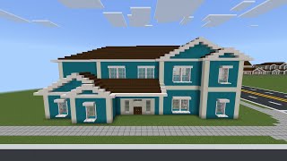 How To Build A Suburban House 🏠 In Minecraft Tutorial 761