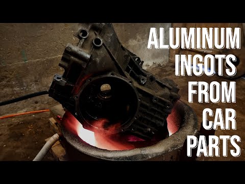 Melting aluminum from multiple cars into large ingots