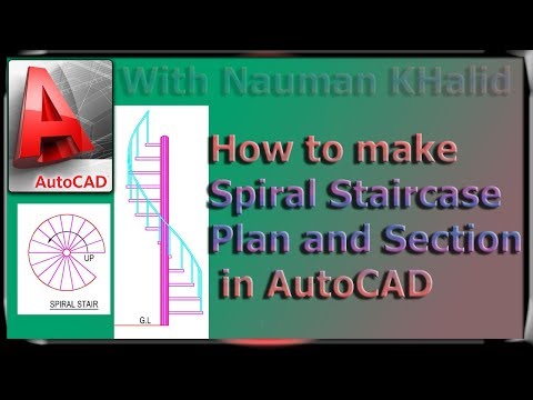 How to Make Spiral Staircase Plan and Section in...