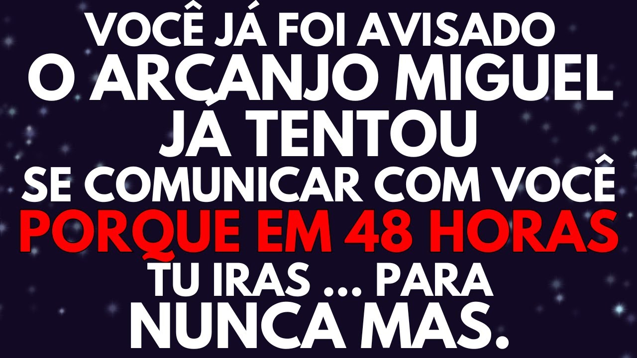 FAÇA ALGO AGORA OU SERÁ O FIM COMPLETO! NÃO DIGA QUE NÃO TE AVISEI E NENHUMA MENSAGEM DE DEUS