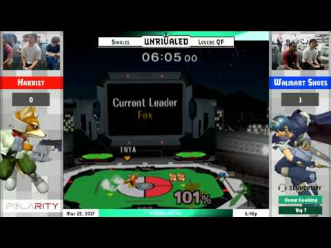 Unrivaled 6 Melee - Harriet (Fox) vs Walmart Shoes (Marth) - Losers Quarters