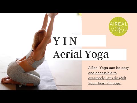 Aerial Yin Yoga - Melt Your Heart Pose with Carmen Curtis #aerialyoga #aerialyogateachertraining