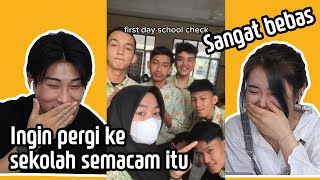 Download lagu Sebuah sekolah dengan suasana bebas, aku sangat iri! | Korean React to Indonesian school TIKTOK mp3