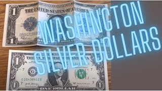Collecting Paper Money.  Rare 1923 Washington Horse Blanket Silver Dollar Bill Found!