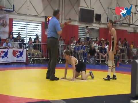 FILA Junior Greco-Roman Final 74kg Match 1- Alec Ortiz vs. Josh Castellano