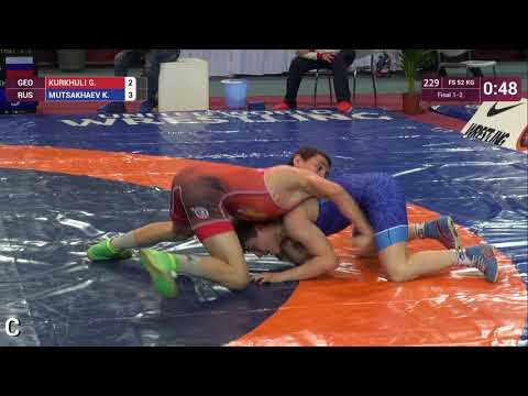 GOLD FS - 52 kg: G. KURKHULI (GEO) v. K. MUTSAKHAEV (RUS)