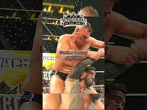 Gunther Destroy Jey & Win Semifinals WWEKingAndQueen #wrestling #viral #romanreigns