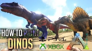 ARK PS4 HOW TO PAINT DINOS - ADMIN COMMANDS - PS4 / XBOX / PC  ARK HOW TO PAINT DINOS