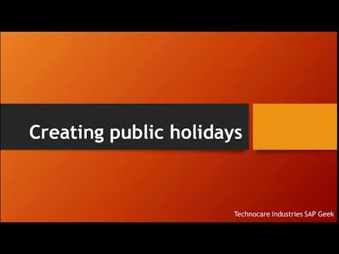Creating public holidays