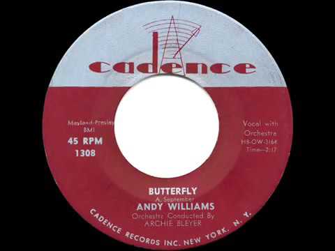 1957 HITS ARCHIVE  Butterfly   Andy Williams a #1 record