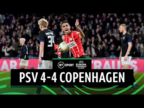 PSV v Copenhagen (4-4) | Zahavi Rescues PSV In Eight-Goal Thriller | Conference League Highlights