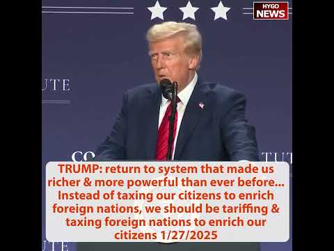 Trump 4 NEW Executive Orders, not taxing our citizens, tariffing foreign to enrich our citizens