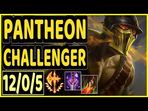 PANTHEON - 12/0/5 KDA MID CHALLENGER GAMEPLAY - KR
