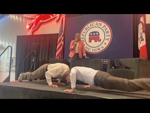 Chuck Grassley, Tom Cotton Do 22 Push Ups In Support Of Veterans At Iowa Fundraiser