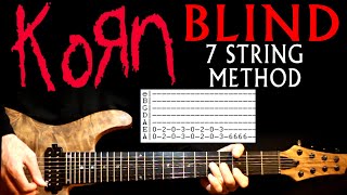 Korn Blind 7 String Guitar Lesson / Guitar Tabs / Guitar Tutorial / Guitar Chords / Guitar Cover