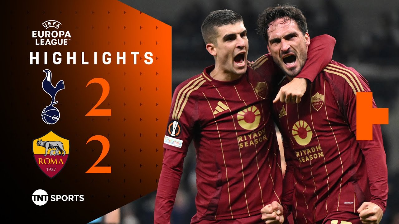 Hummels Nets Late Equaliser 🎯 | Tottenham 2-2 Roma | UEFA Europa League Highlights