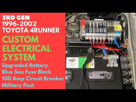Toyota 4Runner Electrical System - Blue Sea, Circuit Breaker, Military Battery Post