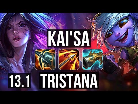 KAI'SA & Gragas vs TRISTANA & Rell (ADC) | Rank 5 Kai'Sa, Quadra, 13/2/6, Rank 20 | KR Master | 13.1