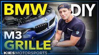 BMW M3 Style Grill / Grille Install! How to remove and install a Grille on: F30, F10, F15, F25, F80