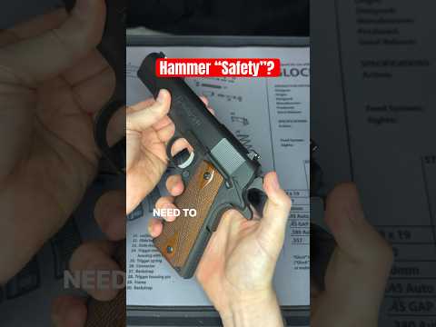 1911 “Hammer Safety?” 😳 #shorts