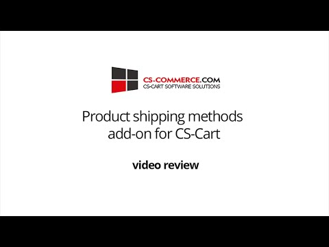 Product shipping methods  - add-on for CS-Cart