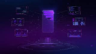 Cyberpunk Futuristic Phone Interface Background video | Footage | Screensaver