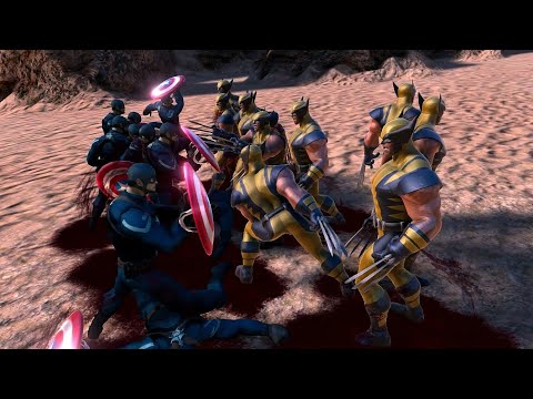 Captain America VS. Wolverine - 10 fight 10 - UEBS - Ultimate Epic Battle Simulator