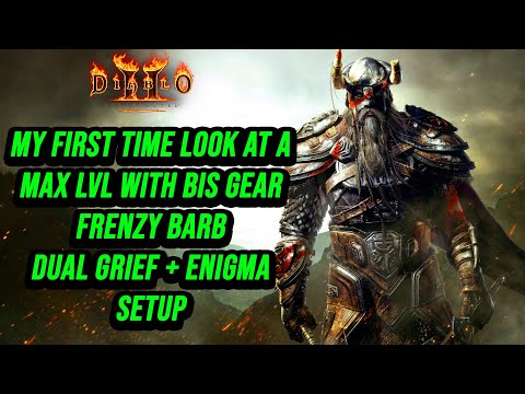 D2R Max LvL Frenzy Barb - Double Grief + Enigma Setup