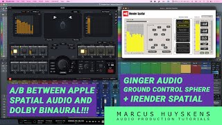 Video thumbnail for Ground Control Sphere & iRender Spatial by Ginger Audio | Monitoring in Apple Spatial Audio by Marcus Huyskens Music