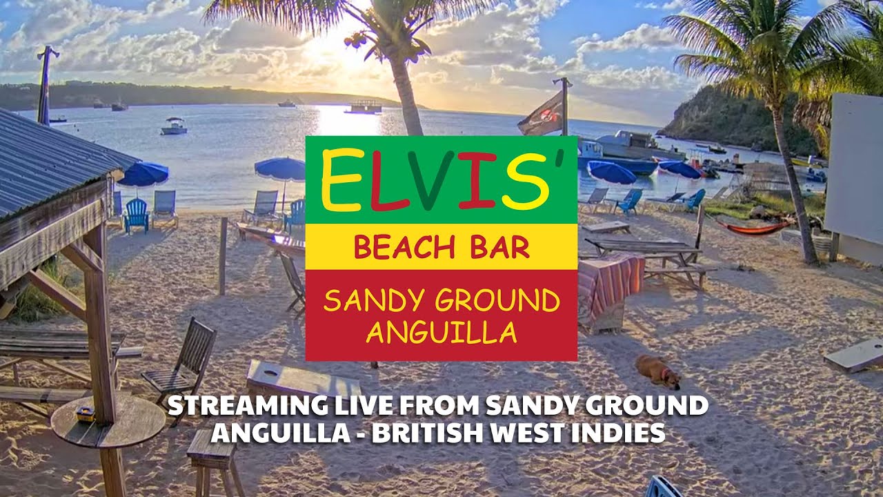Elvis' Beach Bar LIVE HD Webcam from Sandy Ground, Anguilla, British West Indies