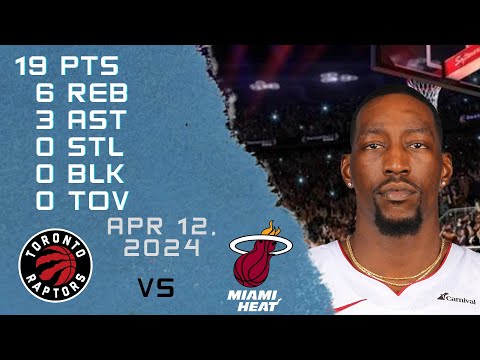 Bam Adebayo player Full Highlights vs RAPTORS NBA Regular season game 12-04-2024
