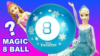 FROZEN Magic 8 Ball ASK QUESTIONS Answers Elsa Anna Kristoff Hans Disney fun kids toys