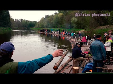 Bārtas plostnieki. Ar plostu pa Gauju.