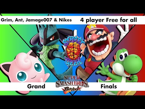 SG 13.5 SSBB FFA Grand Finals - Grim (Puff), Ant (Lucario), Jamage007 (Wario) & Nikes (Yoshi)